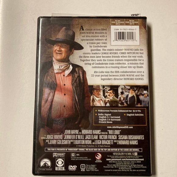 Rio Lobo DVD - John Wayne - Picture 2 of 5